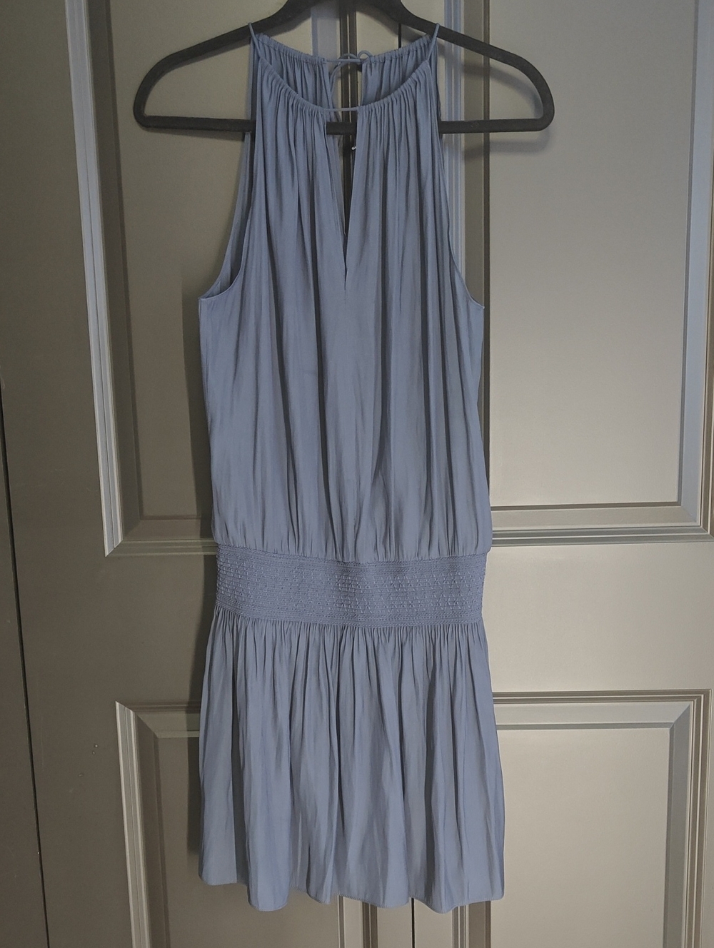 Ramy Brook Navy Blue Drop Waist Halter Mini Dress